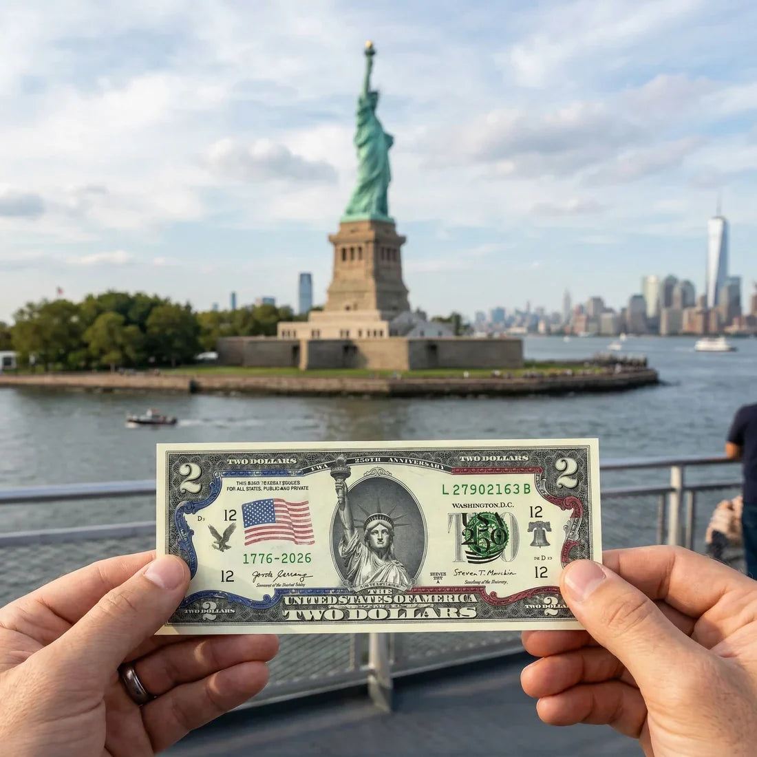American 250th Anniversary $2 Bill – Statue of Liberty | Genuine Legal Tender