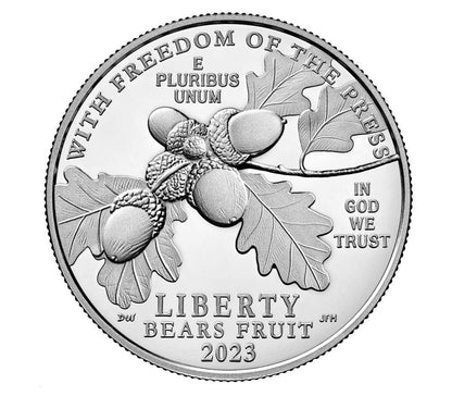 First Amendment to the United States Constitution 2023 Platinum Coin - Freedom of the Press