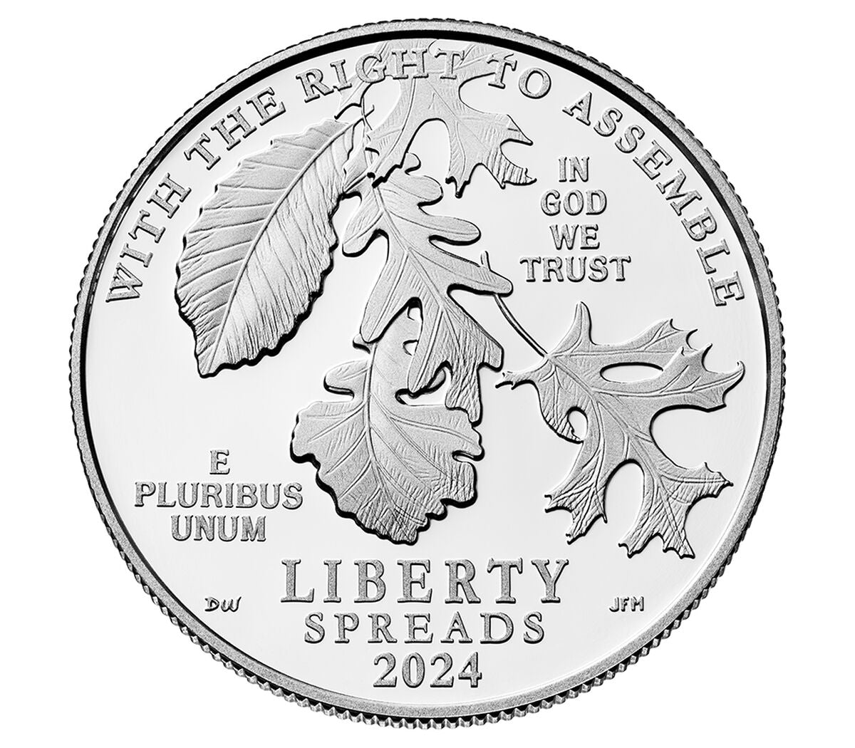 First Amendment to the United States Constitution 2024 Platinum Coin - Right to Assemble