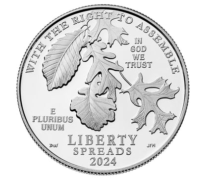 First Amendment to the United States Constitution 2024 Platinum Coin - Right to Assemble