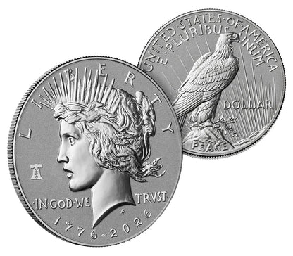 Peace Silver Dollar 2026 Reverse Proof Coin