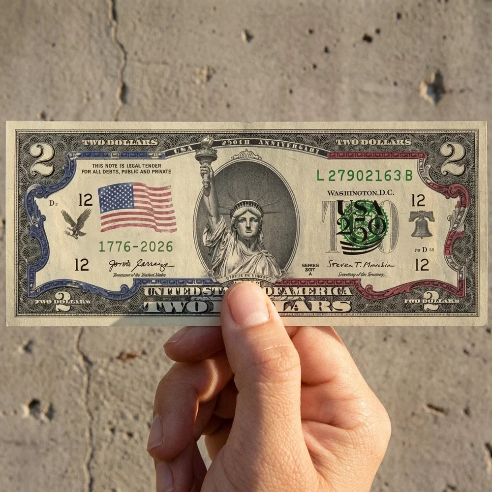 American 250th Anniversary $2 Bill – Statue of Liberty | Genuine Legal Tender